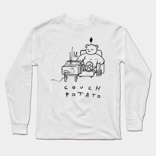 Couch Potato Max the Teddy Bear Long Sleeve T-Shirt